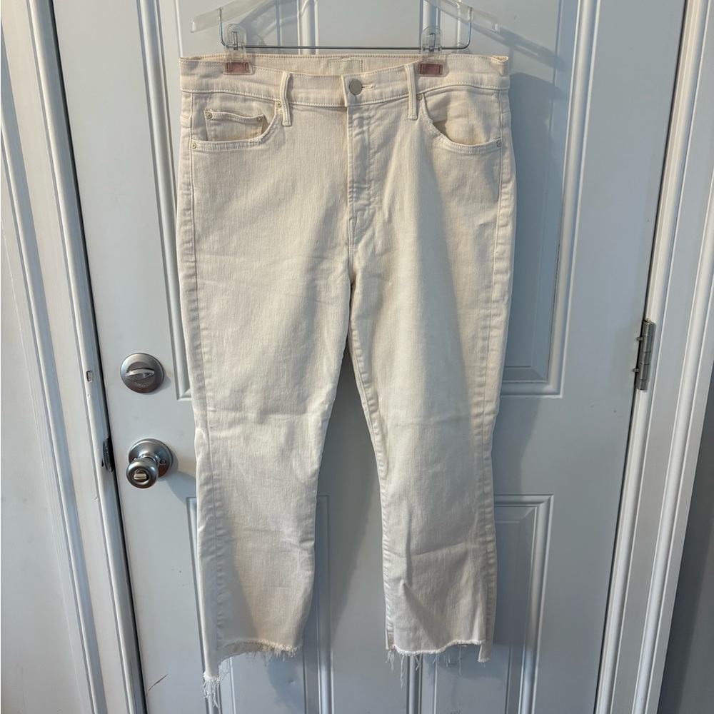 MOTHER Women's Cream Ankle Jeans